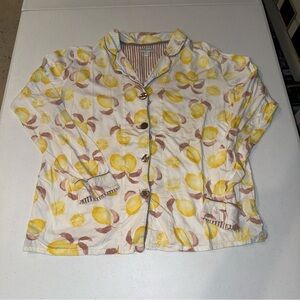 pj salvage pajamas top size medium Lemons Soft